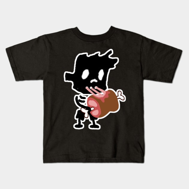 zombie boy eating Kids T-Shirt by COOLKJS0